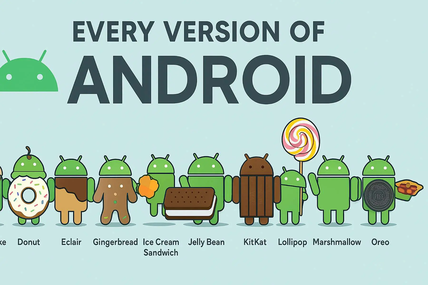 تاریخچه نسخه‌ های اندروید از آلفا تا اندروید 15